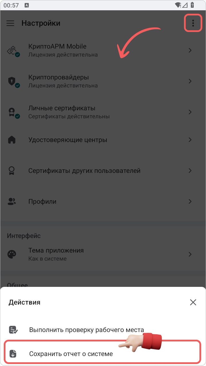 Отчет о системе