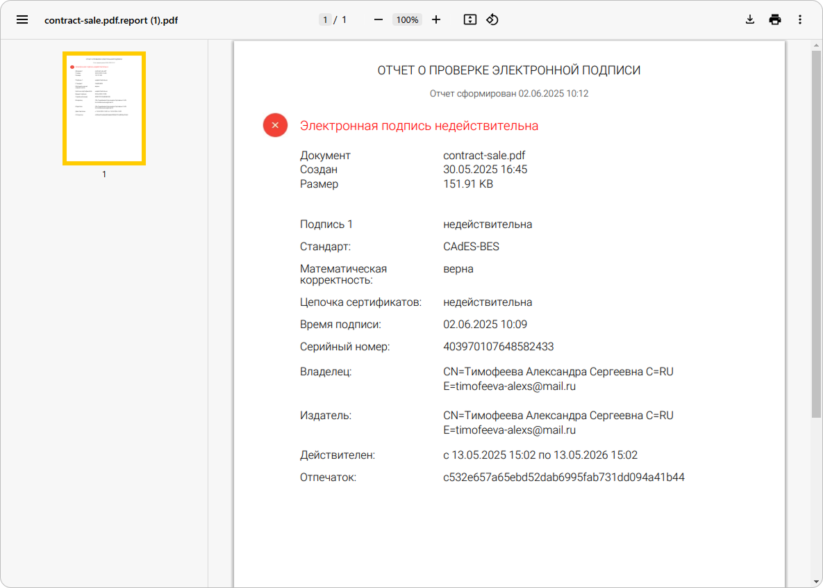 Пример PDF-отчета